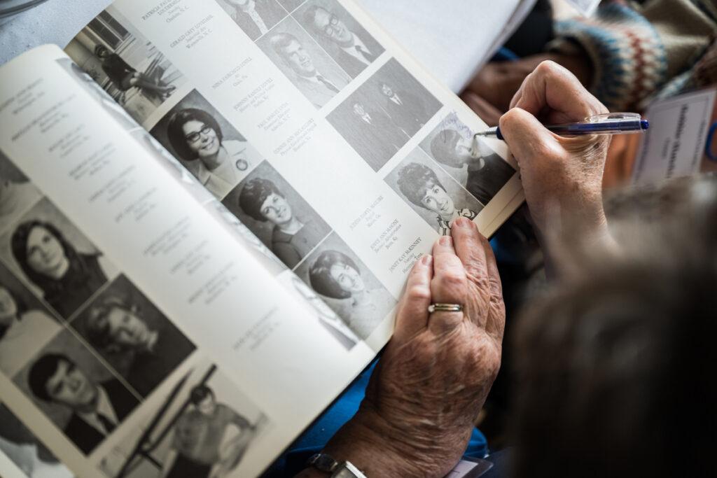 Berea College alumni look for fellow classmates in yearbook